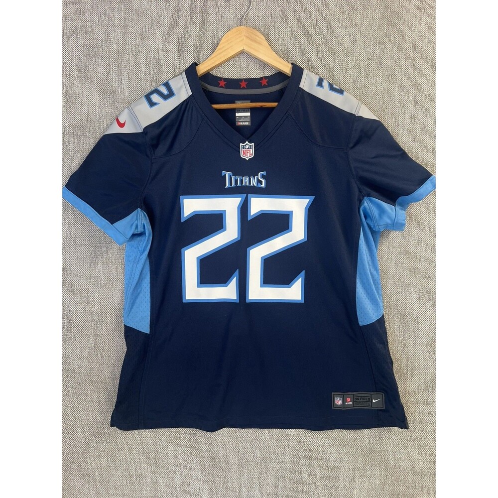 Nike On Field Jersey Navy NFL Tennessee Titans Derrick Henry #22 Men's Size XXL